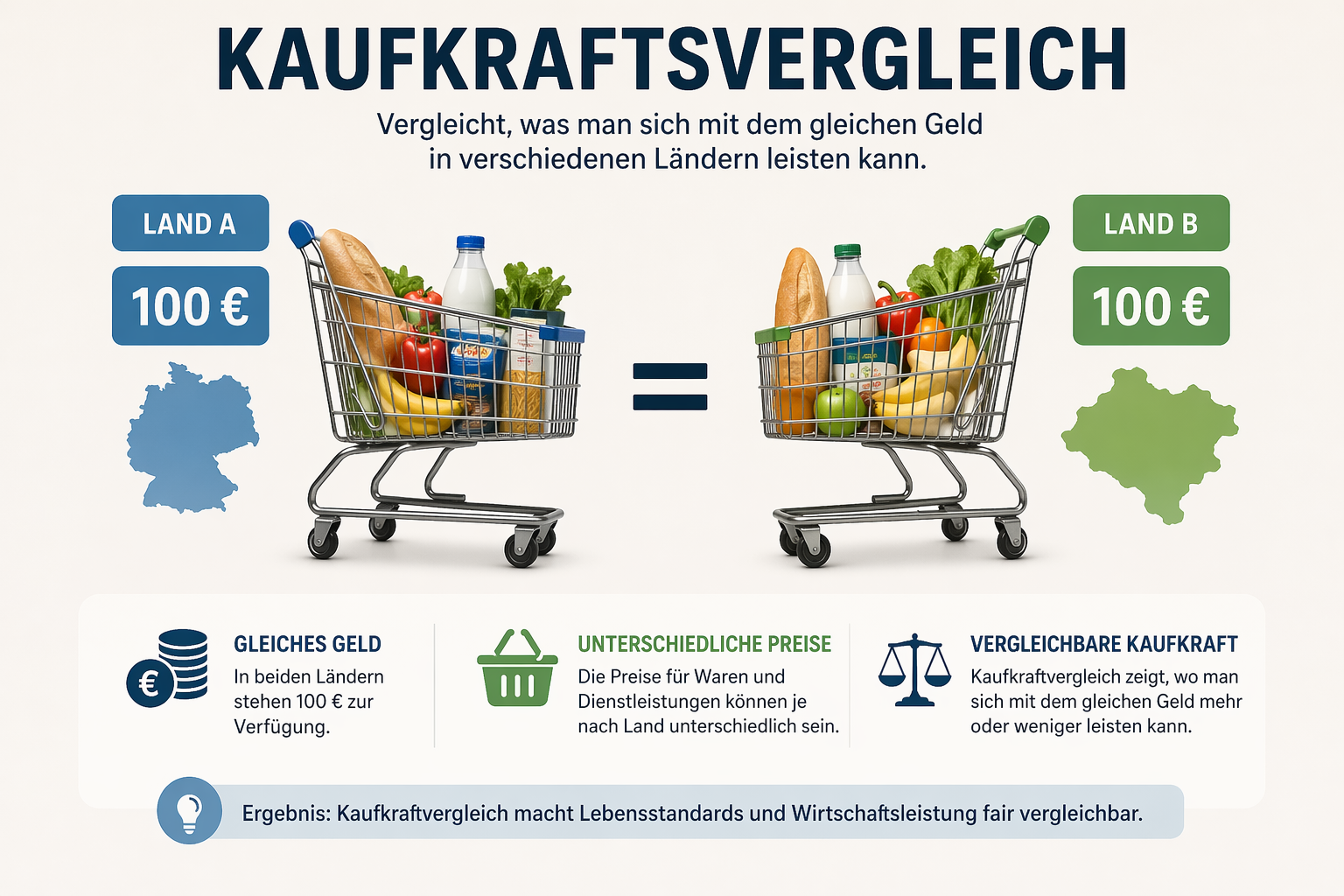 Kaufkraftsvergleich Screenshot